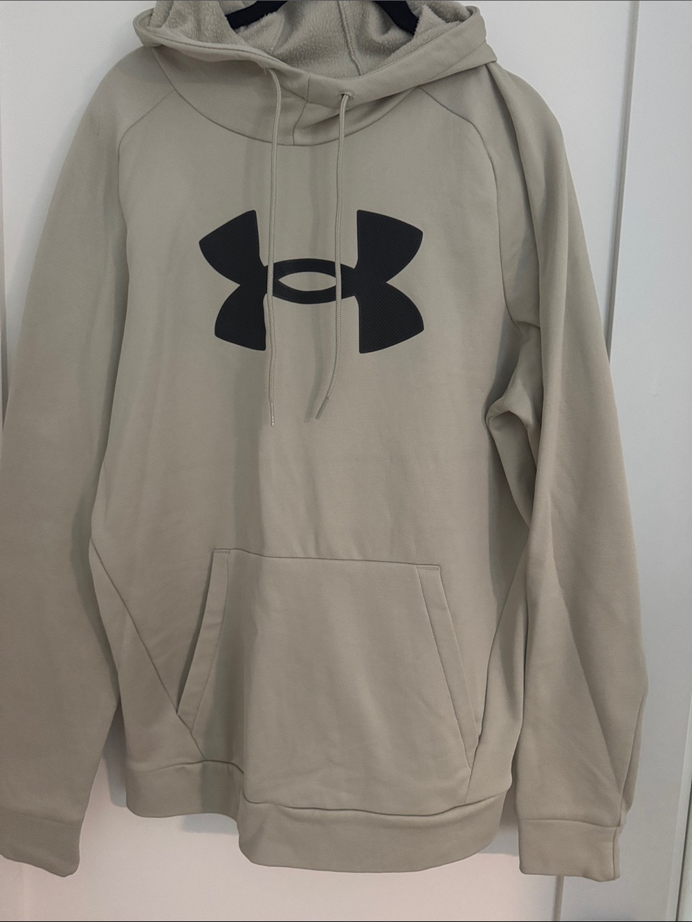 2 Under Armour Sand/Tan Hoodie with Black Logo